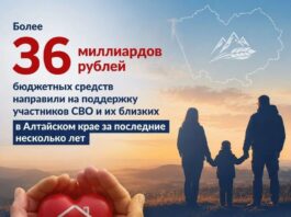 Более 36 миллиардов рублей бюджетных средств направили на поддержку участников СВО и их близких в Алтайском крае за последние несколько лет